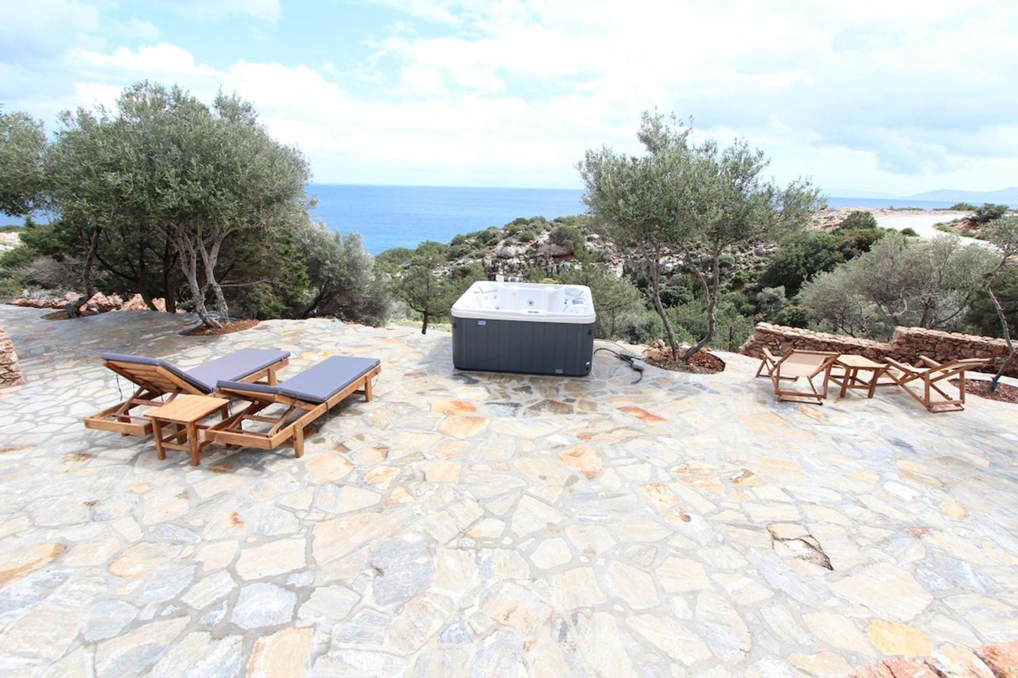 Villa Rouvis With Outdoor Hot Tub Ligaridia Екстер'єр фото