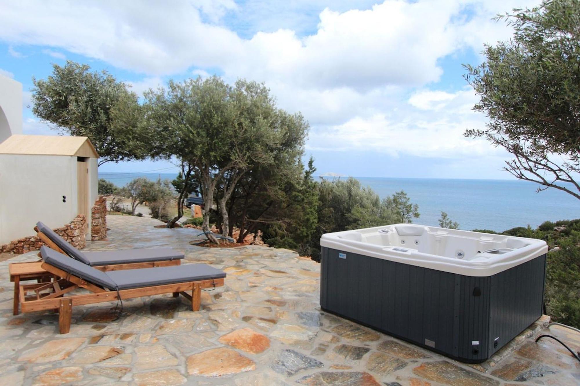 Villa Rouvis With Outdoor Hot Tub Ligaridia Екстер'єр фото